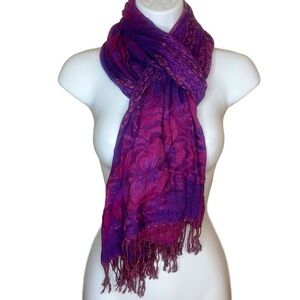 Gorgeous vibrantly colored pink/putple scarf